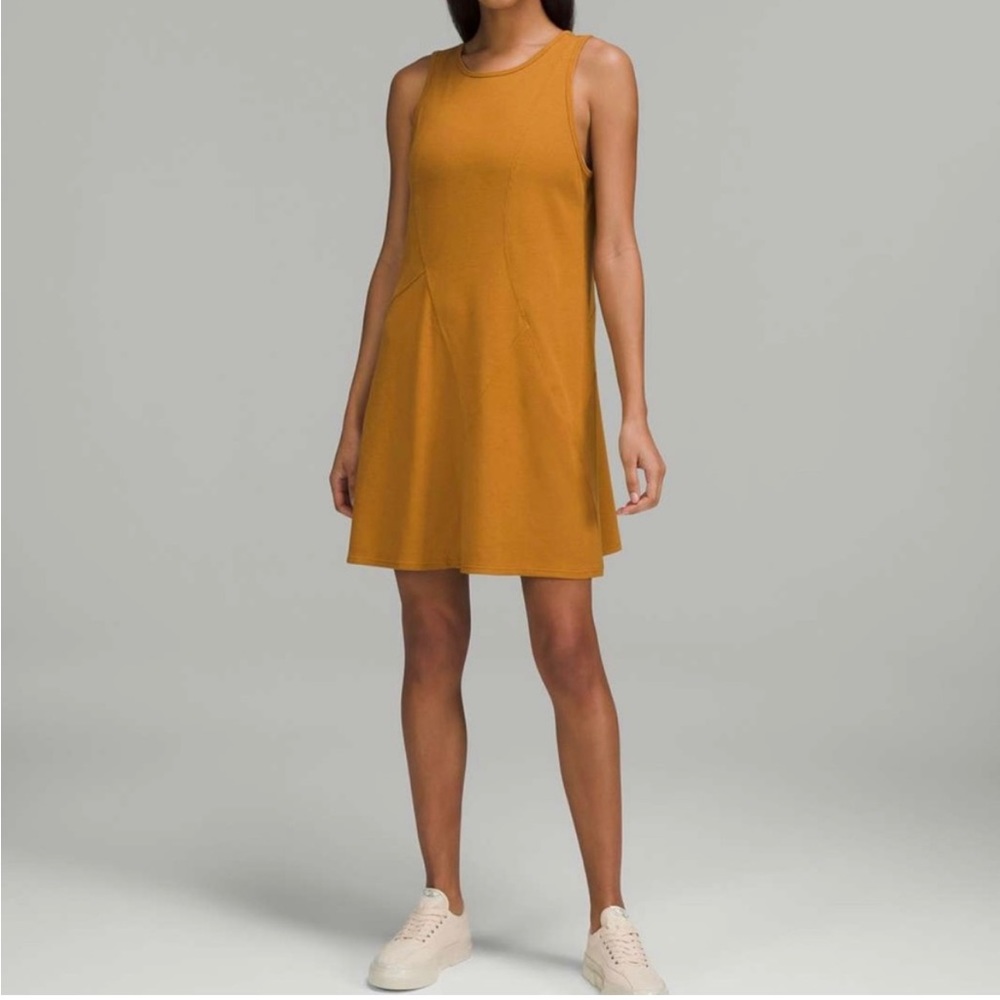 lululemon athletica Mustard Yellow Sleeveless A-Line Dress